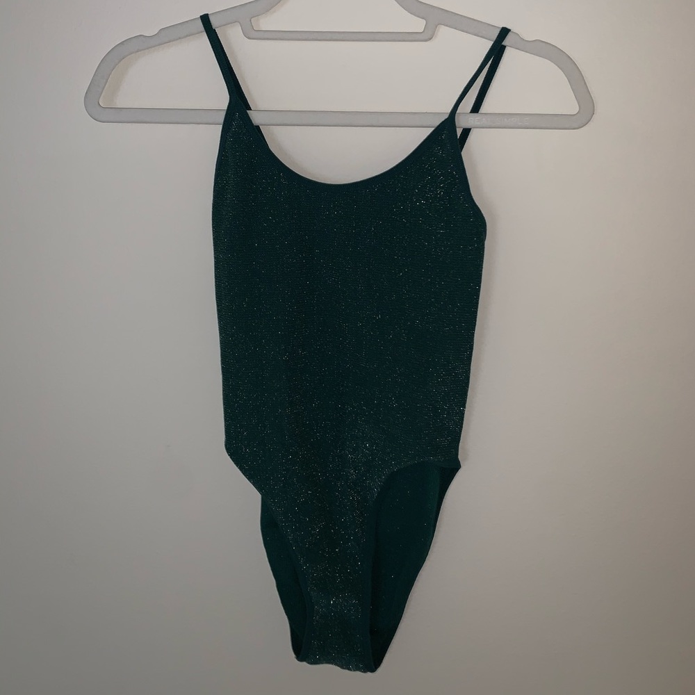emerald green body suit